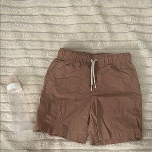 Okie Dokie Brown Elastic Waist Shorts